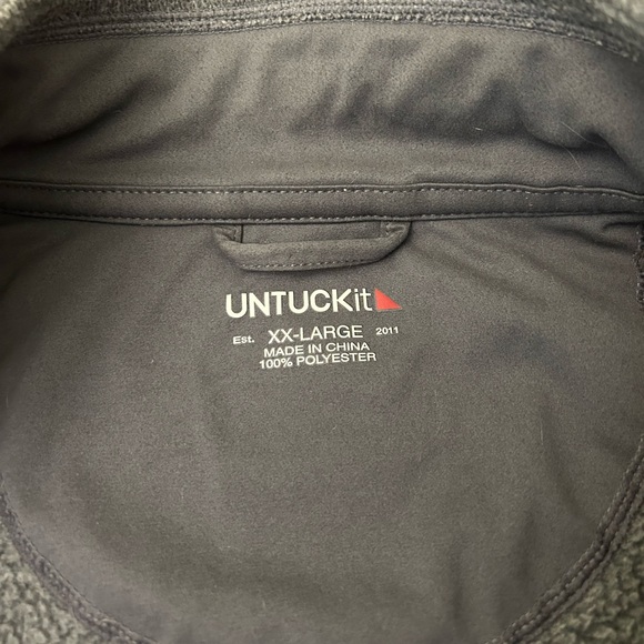 UNTUCKit Full‎ Zip Fleece Sweatshirt Jacket XXL Gray - Picture 4 of 10